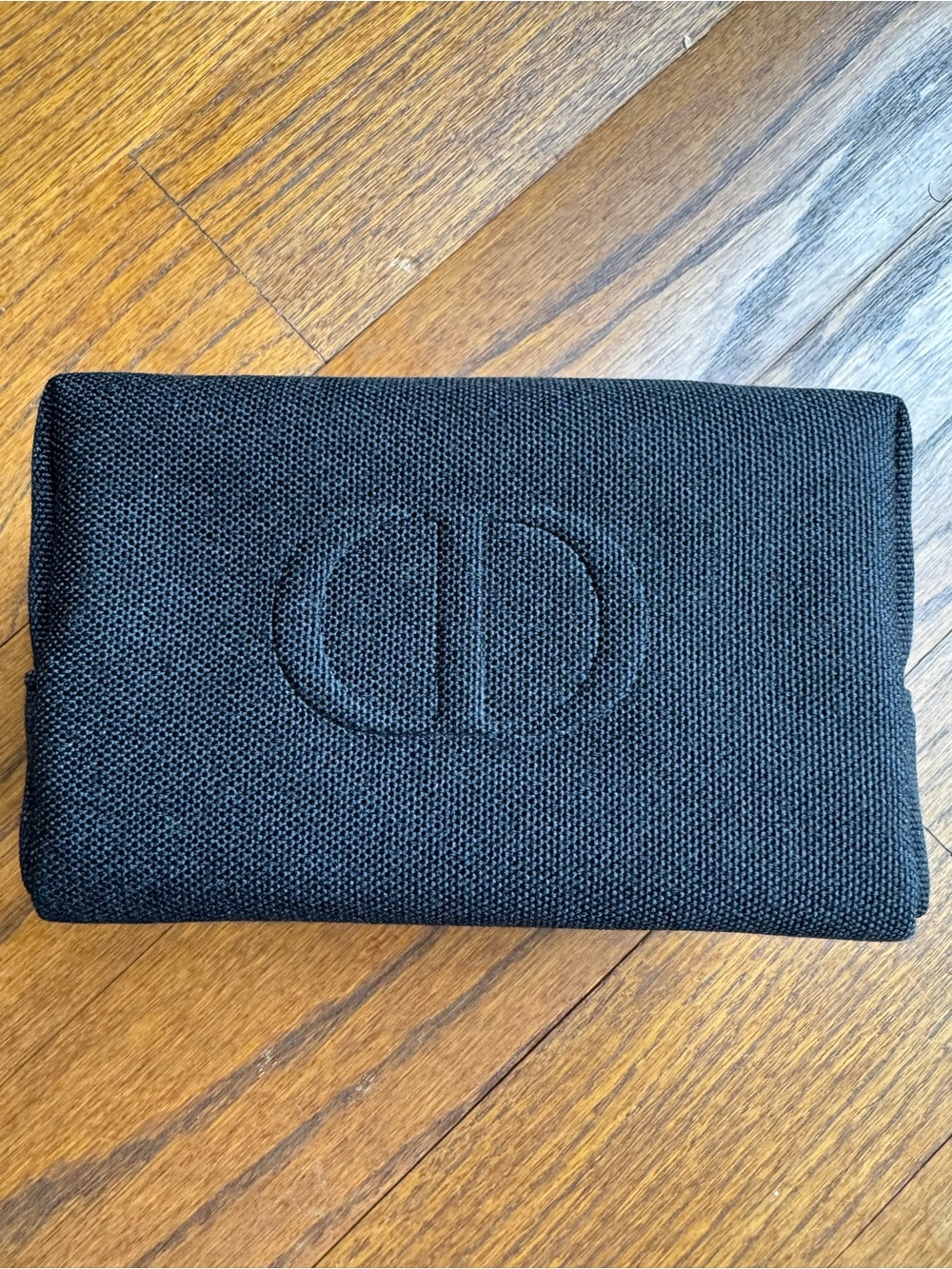 NWT Dior Black Embossed Canvas Pouch - Picture 2 of 9